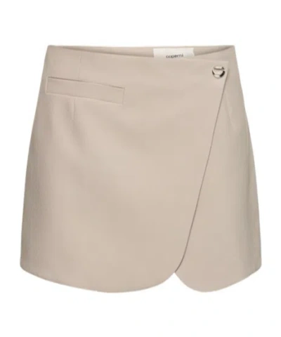 Coperni Tailored Mini Skirt In Neutral