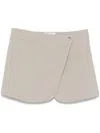 Coperni Tailored Mini Skirt In Neutrals
