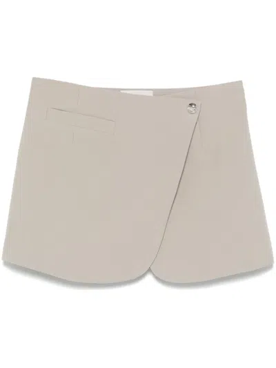 Coperni Tailored Mini Skirt In Neutrals