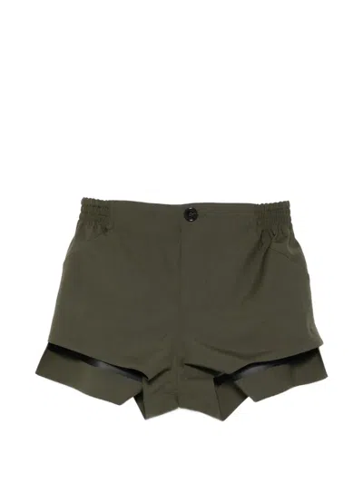 Coperni Tailored Shorts In Green