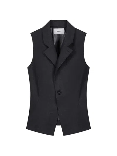 Coperni Tailored V-neck Vest In Gray