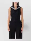 Coperni Tailored Vest Sailor Collar In Animal Print