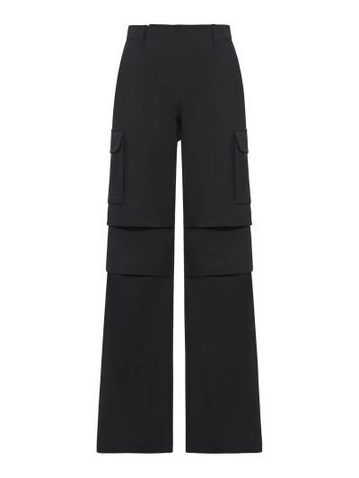 Coperni Tailored Wide Leg Cargo Pants In Blk Black