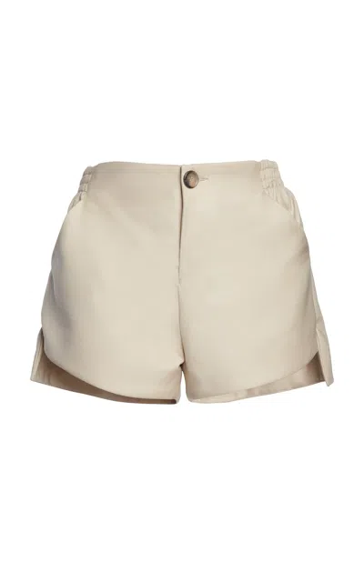 Coperni Tailored Wool Mini Shorts In Brown