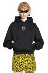 Coperni Organic Cotton Hooded Sweatshirt Featuring Embroidery In Black