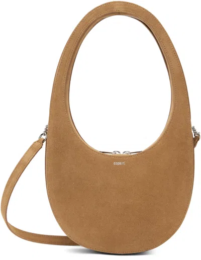 Coperni Tan Suede Crossbody Swipe Bag