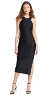 Coperni Embellished Satin-jersey Midi Dress In Black