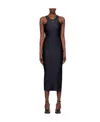 Coperni Embellished Satin-jersey Midi Dress In Black