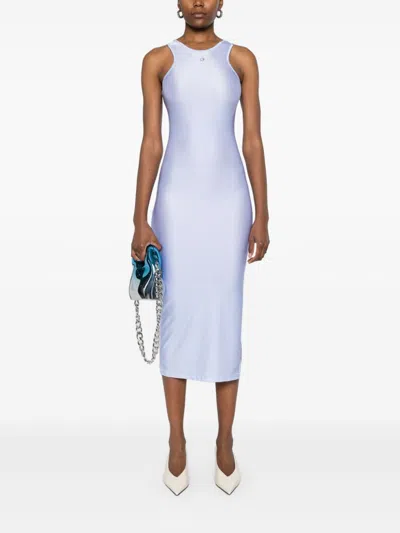 Coperni Tank Top Midi Dress In Blue