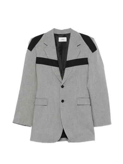 Coperni Taped Tailored Jacket In Gray