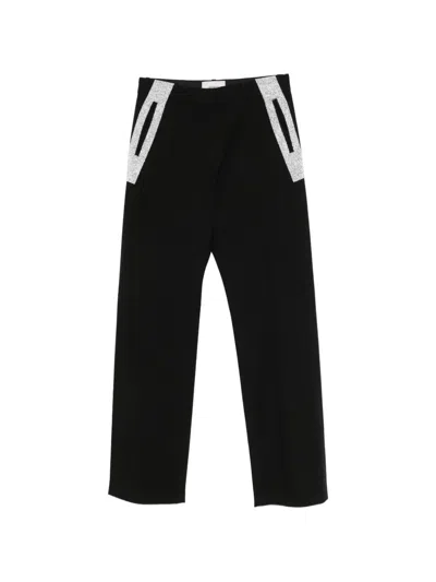 Coperni Taped Tailored Trousers In Black