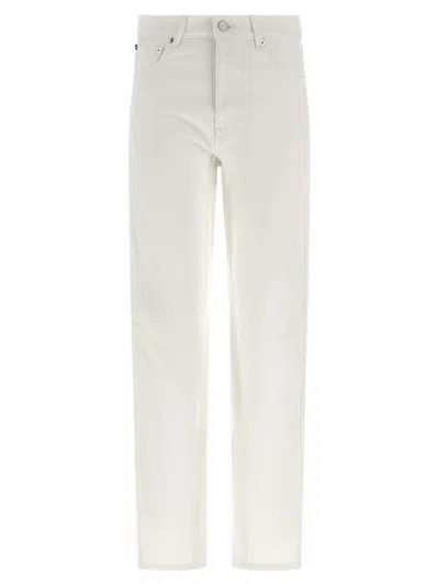 Coperni Straight Leg Logo Plaque Pants In Neutral