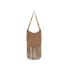 Coperni Suede Fringed Hobo Belt In Brown