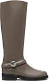Coperni Cavalier Leather Knee-high Boots In Brown
