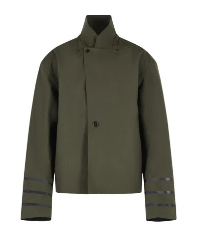 COPERNI TECHNICAL GREEN WOOL BLEND JACKET