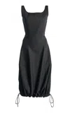 Coperni Technical Tailored Balloon Dress In Gray