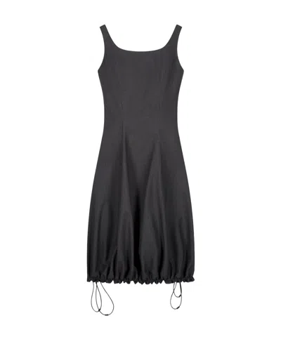Coperni Technical Tailored Balloon Dress In Gray