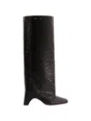 Coperni Textured Block Heel Boots In Black