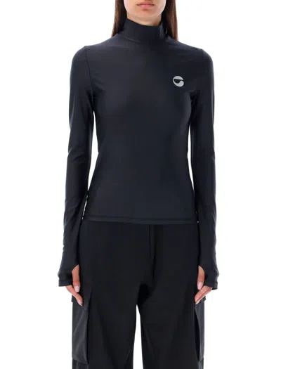 Coperni Tight High Neck Top In Brown