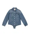 Coperni Tight-shaped Denim Jacket In Blue