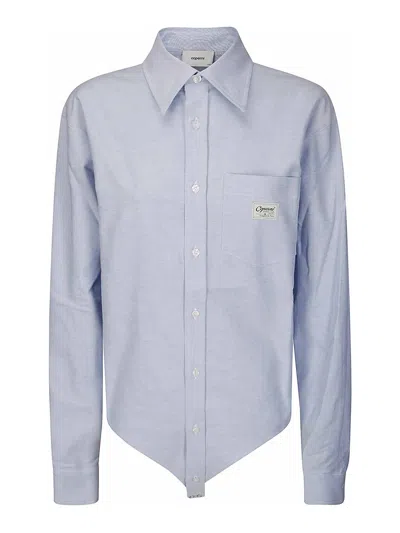Coperni Body Oxford Shirt In Blue