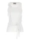 Coperni Distressed Rose Rib Tank Top In White