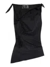 Coperni Lace-embellished Black Top With Floral Embroidery In Black
