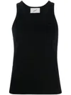 Coperni Lightweight Logo Tank Top In Black In Black