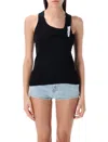 Coperni Washing Clip Rib Tank Top In Black