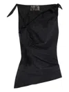 Coperni Top With Knots And Lace Inserts In Black