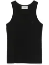 Coperni Logo Tank Top Fitted Scoop Neck In Black