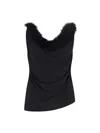 Coperni Feather-detailing Top In Black