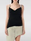 Coperni Draped Neckline Sleeveless Side Slit Top
