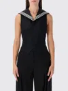 Coperni Tailored Vest Sailor Collar In Black