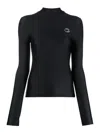 Coperni Tight High Neck Top In Black