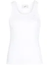 Coperni Logo-embroidered Tank Top In White