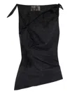 Coperni Black Asymmetric Sleeveless Top With Floral Detail And Cut-out On The Front In Black
