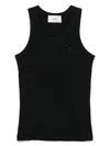 Coperni Black Embroidered Tank Top In Black