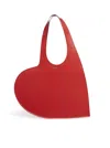 Coperni Heart-shaped Red Calfskin Tote Bag With Adjustable Handle In Red