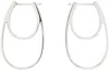 Coperni Transparent & Silver Medium Swipe Earrings In Clear Transparent