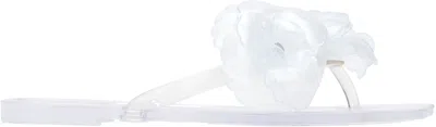 Coperni Transparent Silicone Flower Flip-flops In Clear