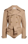 Coperni Trench Bodysuit In Beige