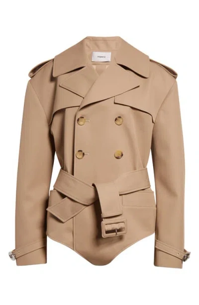 Coperni Trench Bodysuit In Beige