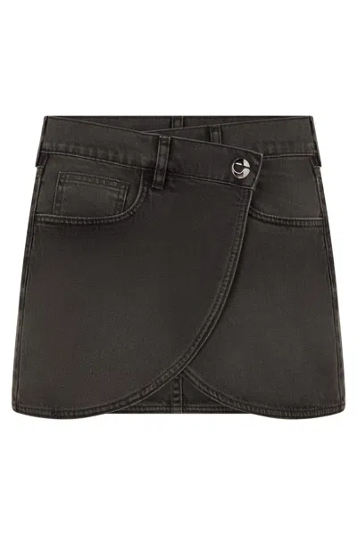 Coperni Trendy Mini Wrap Skirt In Black