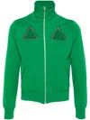 Coperni Triangle Zip-up Sweatshirt In Green