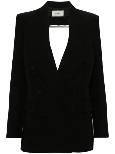 Coperni Tailored Double Breasted Jacket In Black