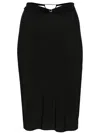 Coperni Triangle-hardware Midi Skirt In Black