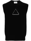 Coperni Triangle Sleeveless Knitted Top In Black