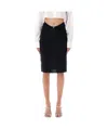 Coperni Triangle-hardware Midi Skirt In Black