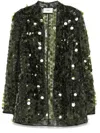 Coperni Trompe L'oeil Sequinned Jacket In Green